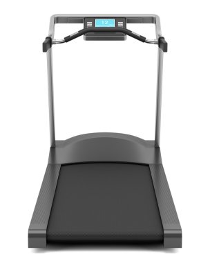 Koşu bandı beyaz arkaplanda izole edildi