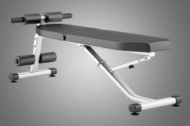 gri arka plan üzerinde izole ayarlanabilir spor salonu tezgah