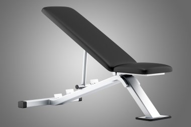 gri arka plan üzerinde izole ayarlanabilir spor salonu tezgah