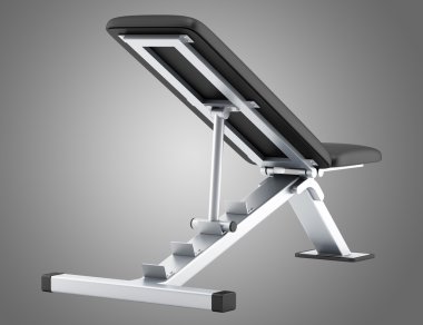 gri arka plan üzerinde izole ayarlanabilir spor salonu tezgah