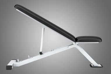 gri arka plan üzerinde izole ayarlanabilir spor salonu tezgah