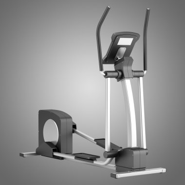 gri arka plan üzerinde izole eliptik çapraz eğitmen