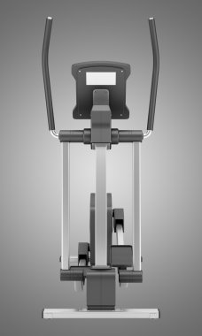 gri arka plan üzerinde izole eliptik çapraz eğitmen