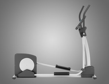 gri arka plan üzerinde izole eliptik çapraz eğitmen