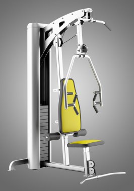 multigym makine üzerinde gri arka plan izole