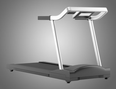 gri arka plan üzerinde izole koşu bandı