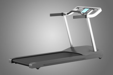 gri arka plan üzerinde izole koşu bandı