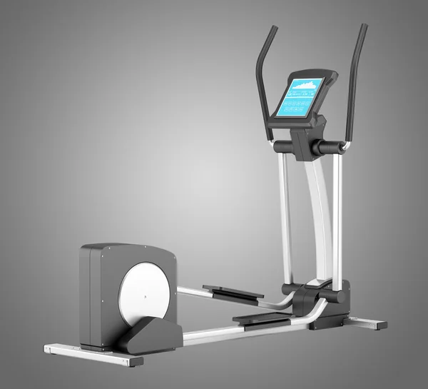 Elliptical cross trainer isolated on gray background — Stock Photo, Image