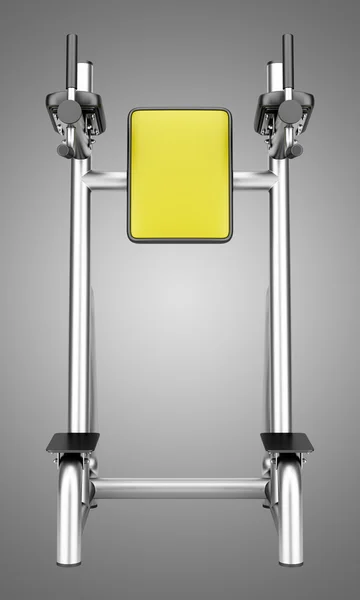 Gym roman chair isolated on gray background — Stock Photo, Image