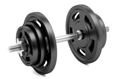 Dumbbell beyaz arkaplanda izole edildi