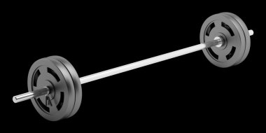 siyah arka plan üzerine izole halter