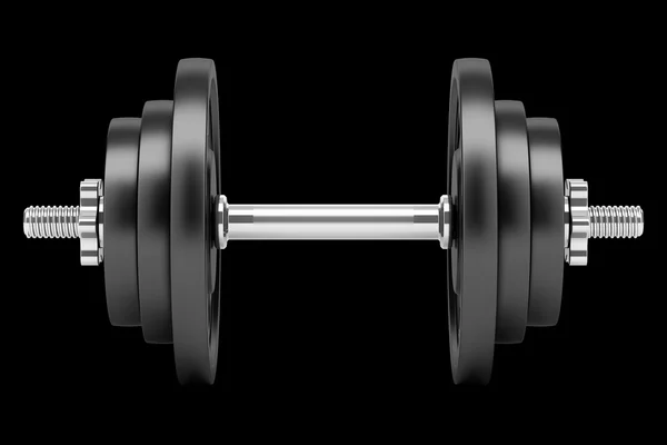 Dumbbell isolated on black background — Stock Photo, Image