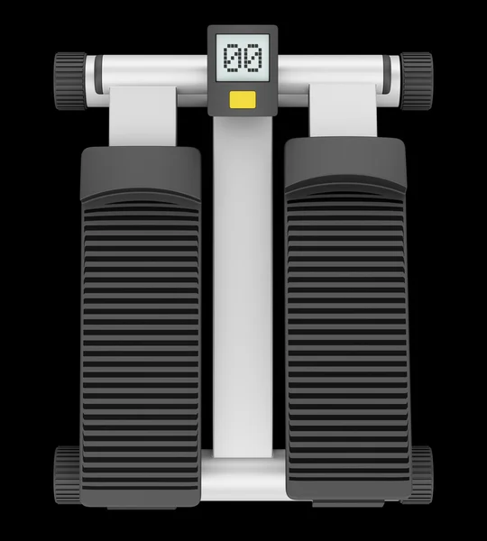 Top view of gym stepper isolated on black background — Stock Photo, Image