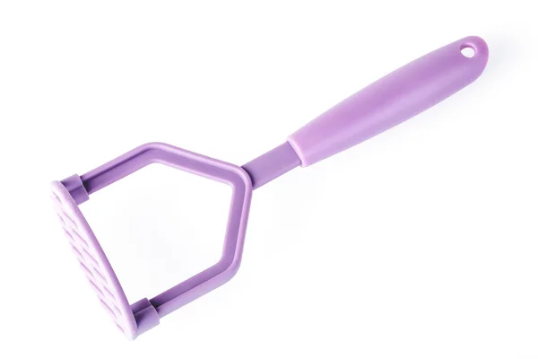 Фіолетова пластикова картопляна матка ізольована на білому фоні — стокове фото