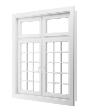 Pencere beyaz arkaplanda izole edildi