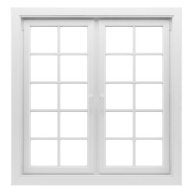 Pencere beyaz arkaplanda izole edildi