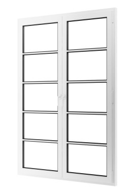 Pencere beyaz arkaplanda izole edildi