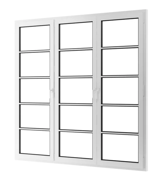 Fenster isoliert auf weißem Hintergrund — Stockfoto