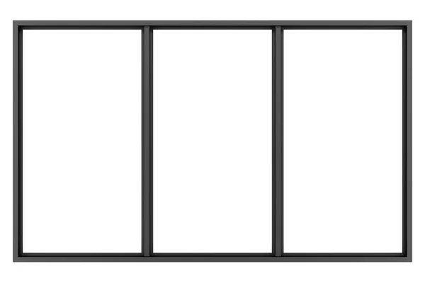 검은 금속 창 흰색 배경에 고립 — 스톡 사진