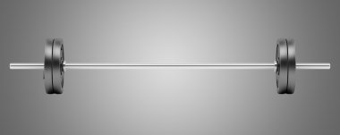 gri arka plan üzerinde izole halter