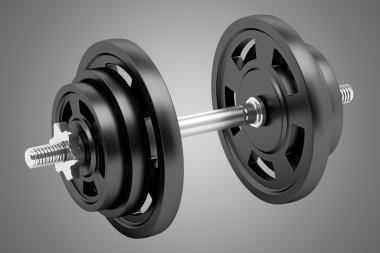 gri arka plan üzerinde izole halter