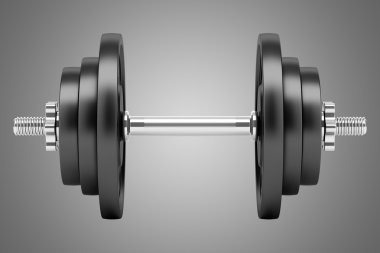 gri arka plan üzerinde izole halter