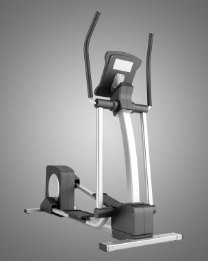 gri arka plan üzerinde izole eliptik çapraz eğitmen