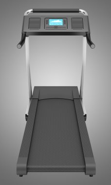 gri arka plan üzerinde izole koşu bandı