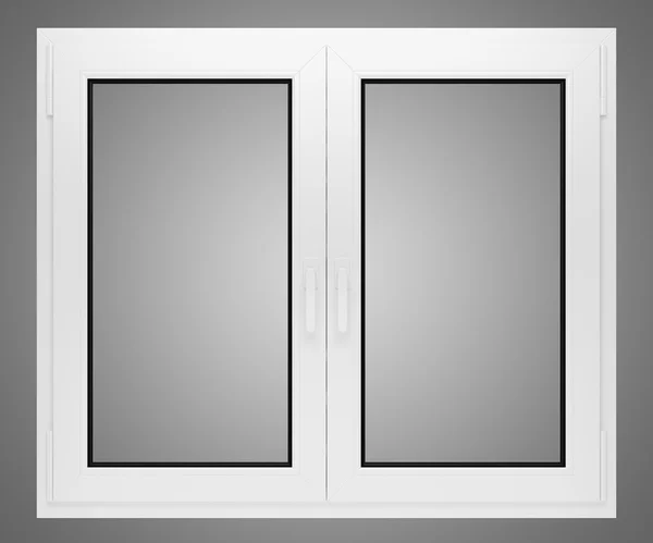 Window isolated on gray background — Stock Photo, Image