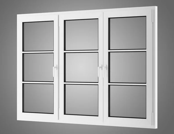 Window isolated on gray background — Stock Photo, Image