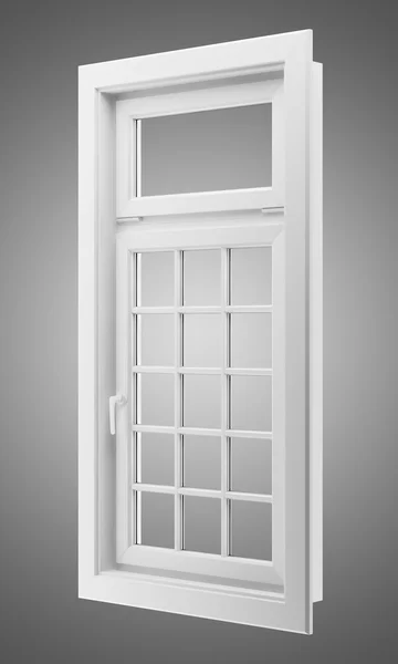 Window isolated on gray background — Stock Photo, Image
