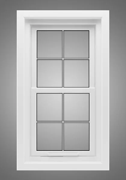 Window isolated on gray background — Stock Photo, Image