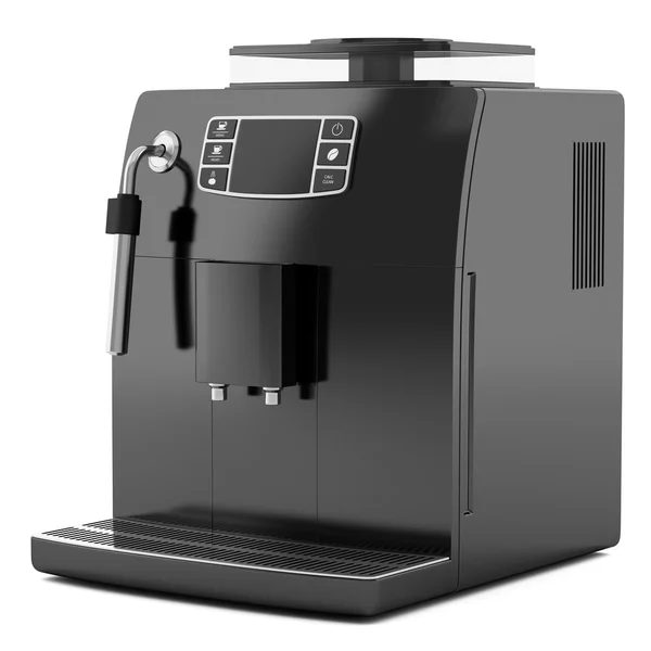 Schwarze Kaffeemaschine isoliert auf weißem Hintergrund — Stockfoto