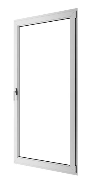 Gray metallic window isolated on white background — Stock Photo, Image