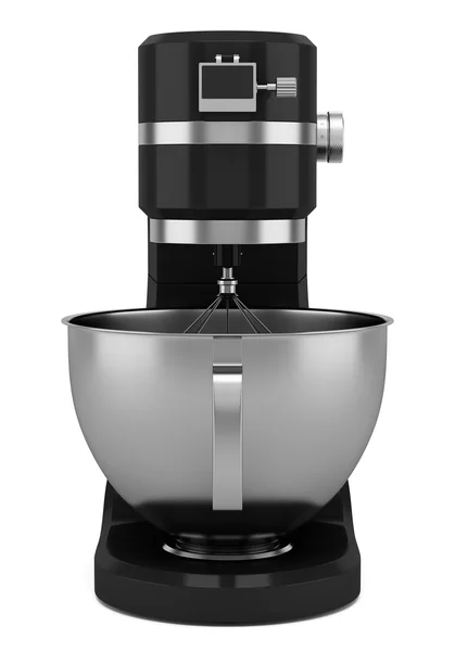 Чорний кухонний мікшер ізольований на білому тлі — стокове фото