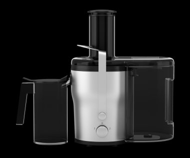 siyah arka plan üzerine izole elektrikli meyve sıkacağı