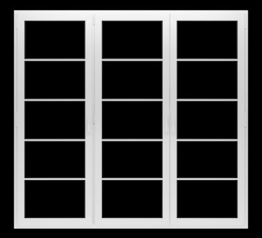 siyah arka plan üzerine izole pencere