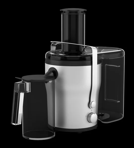 Juicer elétrico isolado no fundo preto — Fotografia de Stock