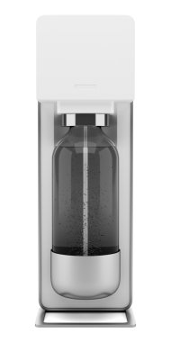 Beyaz arka plan üzerinde izole modern soda sifon