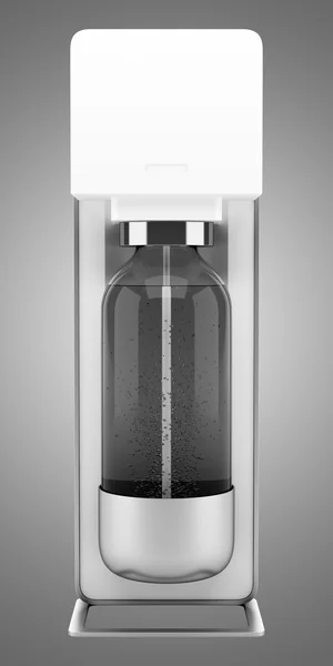 Moderne Soda Siphon isoliert auf grauem Hintergrund — Stockfoto