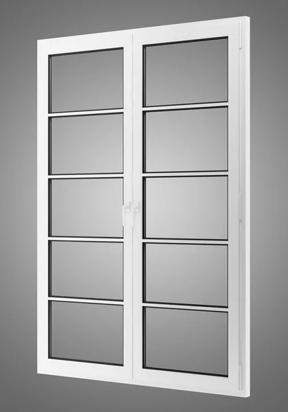 Window isolated on gray background — Stock Photo, Image