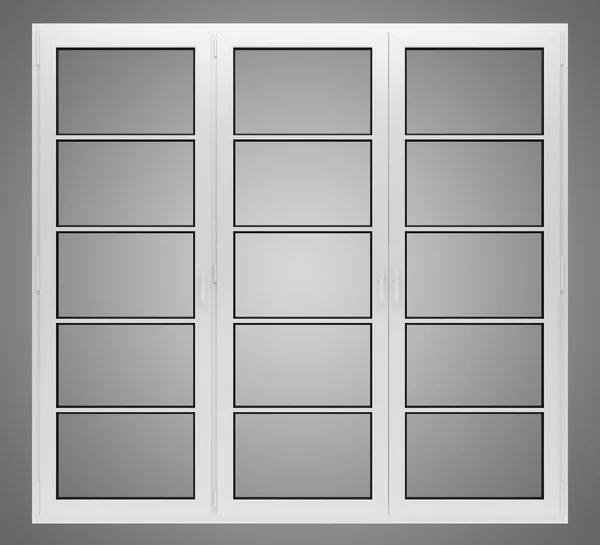 Window isolated on gray background — Stock Photo, Image