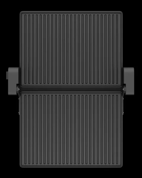 전기 그릴 검은 배경에 고립의 상위 뷰 — 스톡 사진