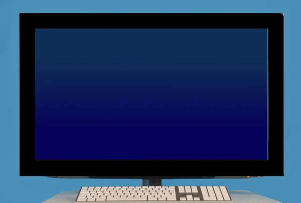 O monitor e teclado — Fotografia de Stock