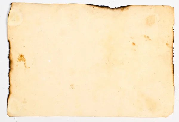 yanmış kenarları ile çok eski kağıt
