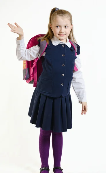 The girl in a school uniform — Stock Photo, Image