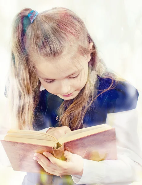 The girl reads the book — Stock Photo, Image