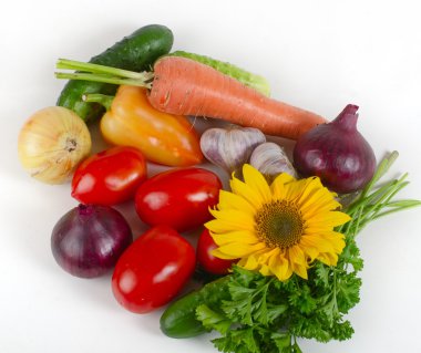 sebze kümesi. Üstten Görünüm