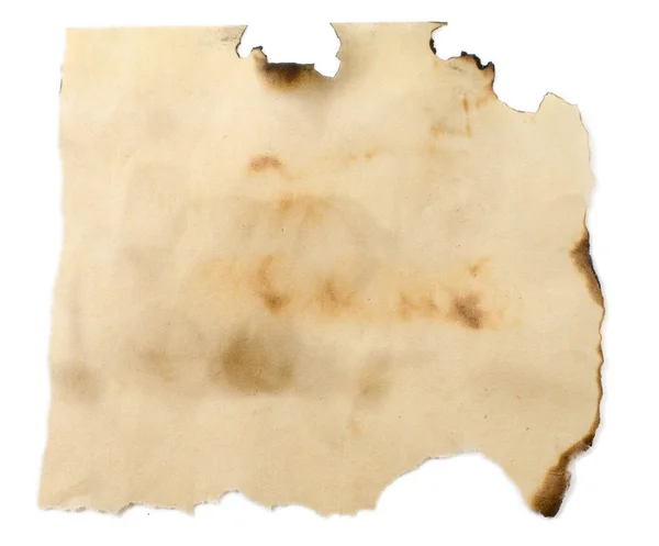 Sheet of old burned paper — Stock Photo, Image