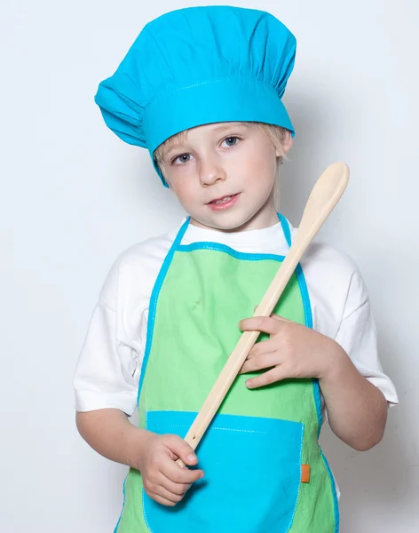 Дитина як шеф кухар — стокове фото